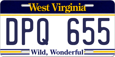 WV license plate DPQ655