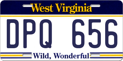 WV license plate DPQ656