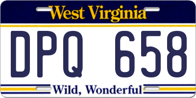 WV license plate DPQ658