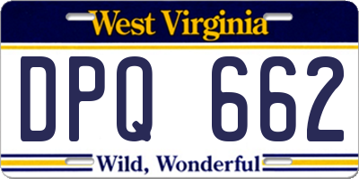 WV license plate DPQ662