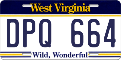 WV license plate DPQ664