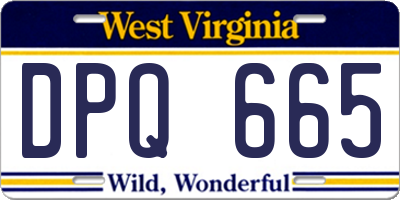 WV license plate DPQ665