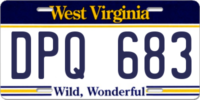 WV license plate DPQ683