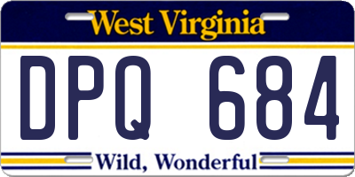 WV license plate DPQ684
