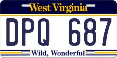 WV license plate DPQ687