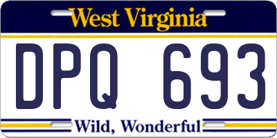 WV license plate DPQ693