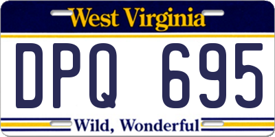 WV license plate DPQ695