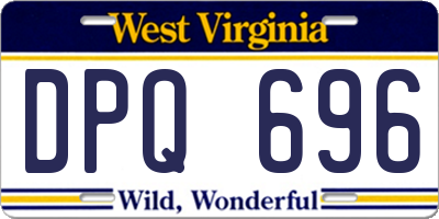 WV license plate DPQ696