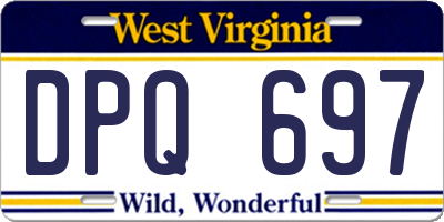 WV license plate DPQ697