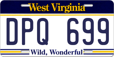 WV license plate DPQ699