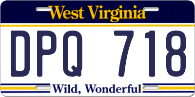 WV license plate DPQ718