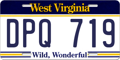 WV license plate DPQ719