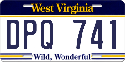 WV license plate DPQ741