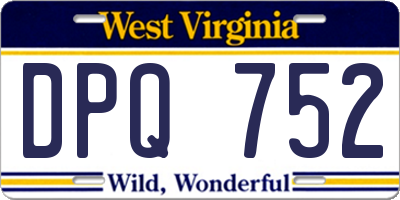 WV license plate DPQ752
