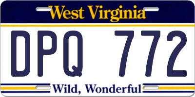 WV license plate DPQ772