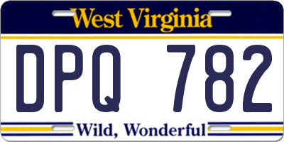WV license plate DPQ782