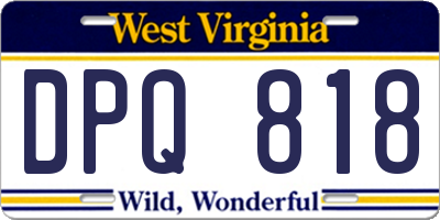 WV license plate DPQ818
