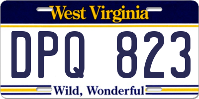 WV license plate DPQ823