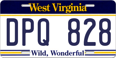 WV license plate DPQ828