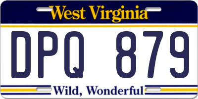 WV license plate DPQ879