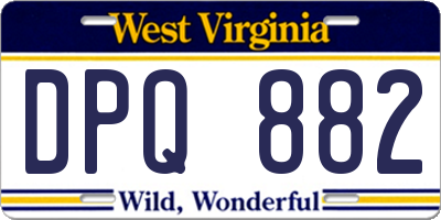WV license plate DPQ882