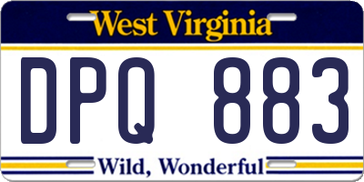 WV license plate DPQ883