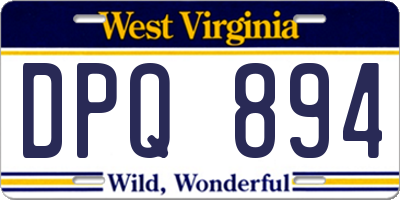 WV license plate DPQ894