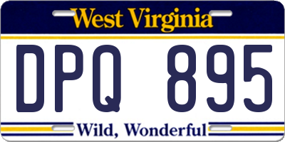 WV license plate DPQ895