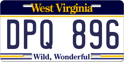 WV license plate DPQ896