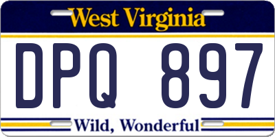 WV license plate DPQ897