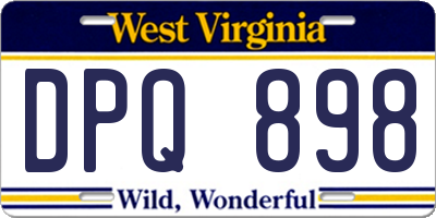 WV license plate DPQ898