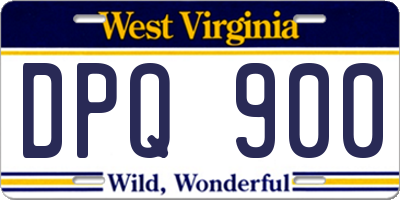 WV license plate DPQ900