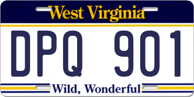 WV license plate DPQ901