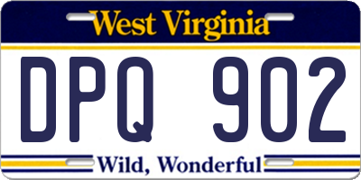 WV license plate DPQ902