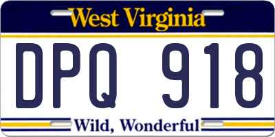 WV license plate DPQ918