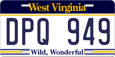 WV license plate DPQ949