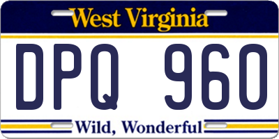 WV license plate DPQ960
