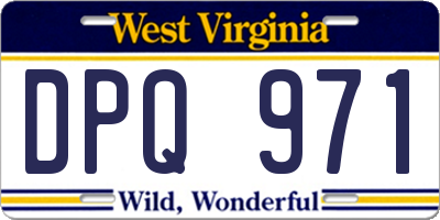 WV license plate DPQ971