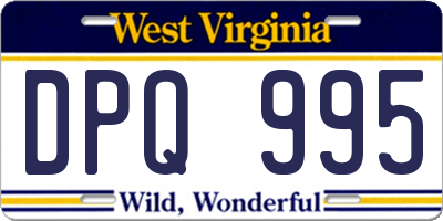 WV license plate DPQ995