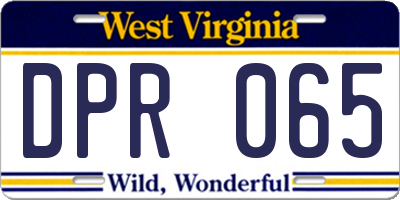 WV license plate DPR065