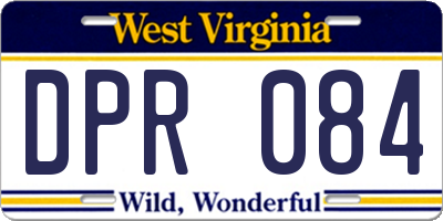 WV license plate DPR084