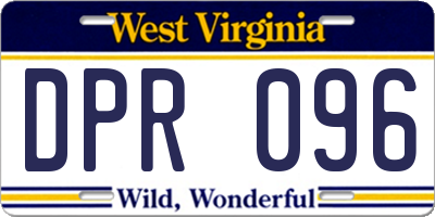 WV license plate DPR096