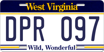 WV license plate DPR097
