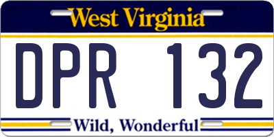 WV license plate DPR132