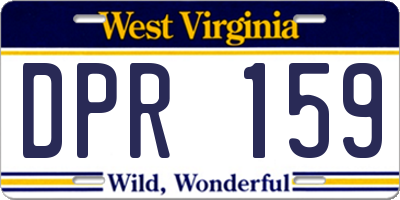 WV license plate DPR159