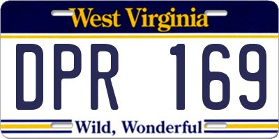 WV license plate DPR169