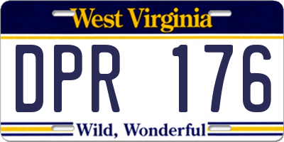 WV license plate DPR176