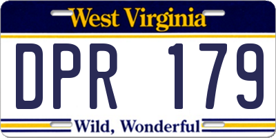 WV license plate DPR179