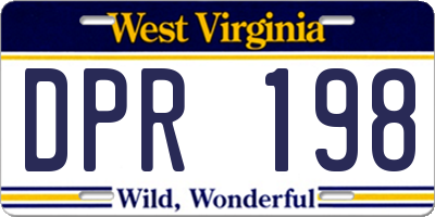 WV license plate DPR198