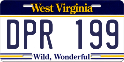 WV license plate DPR199